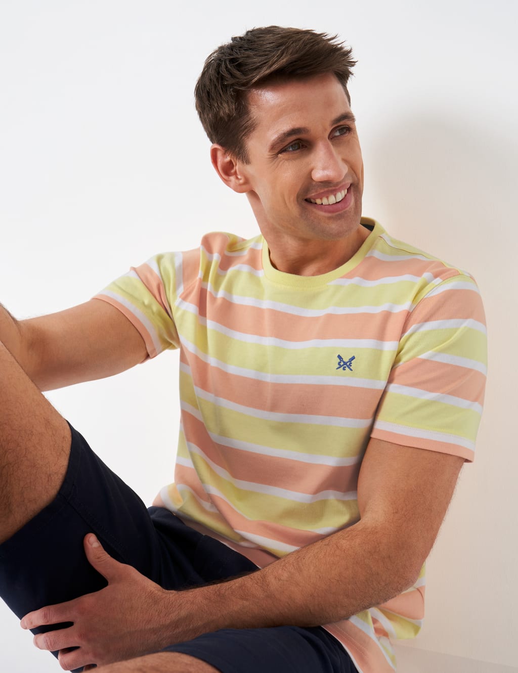 Pure Cotton Striped Crew Neck T-Shirt image 5