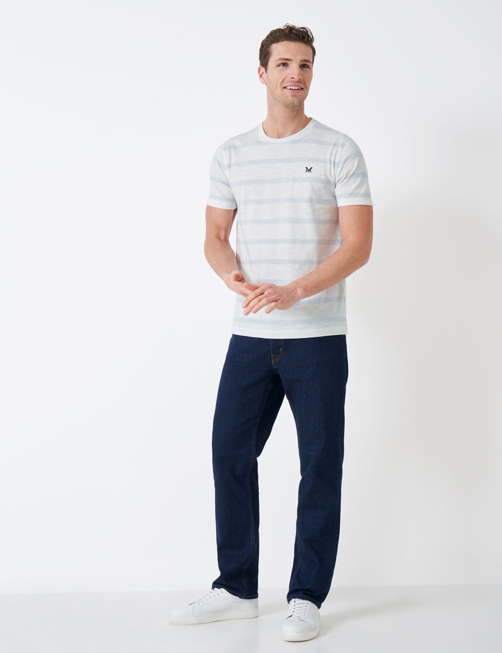 Pure Cotton Striped Crew Neck T-Shirt image 3