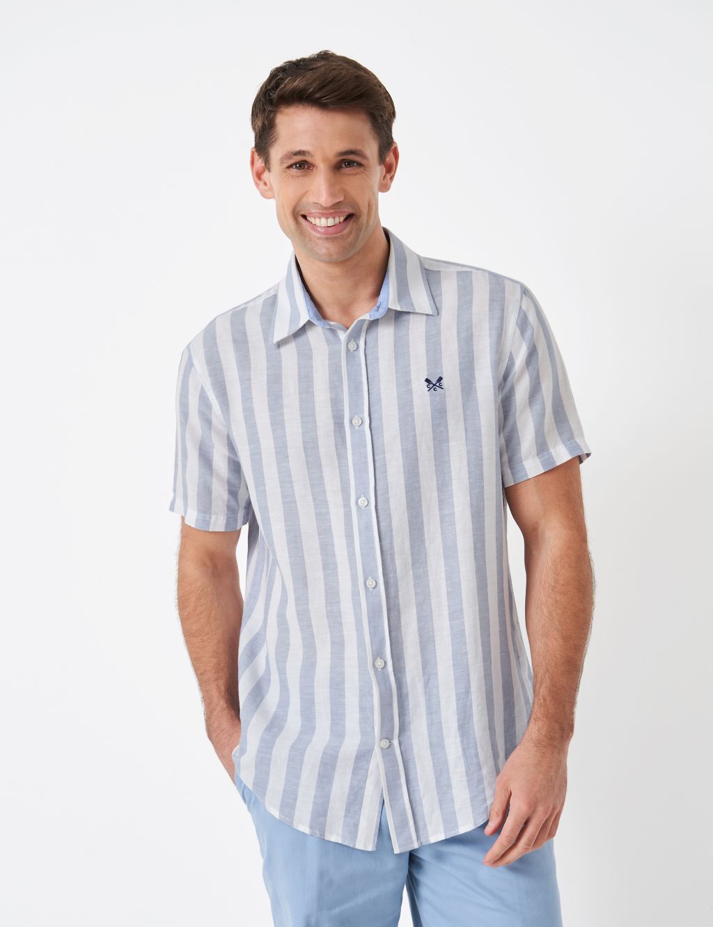 Linen Rich Striped Shirt image 1