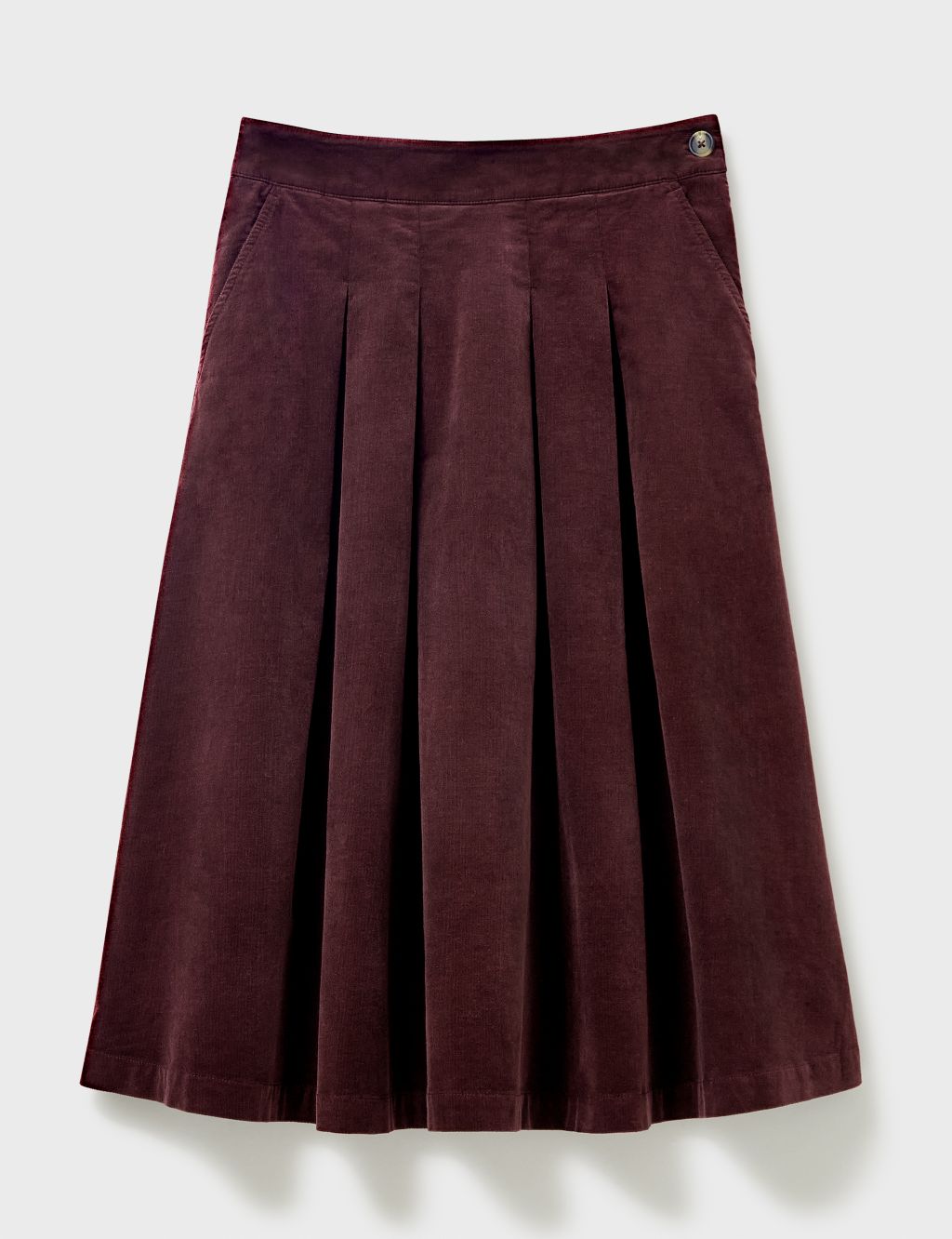 Cord Pleated Midi Skirt image 2