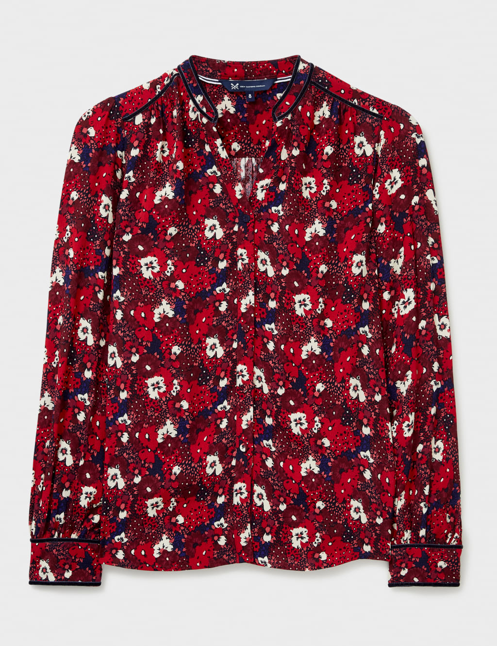 Floral V-Neck Button Through Blouse image 2