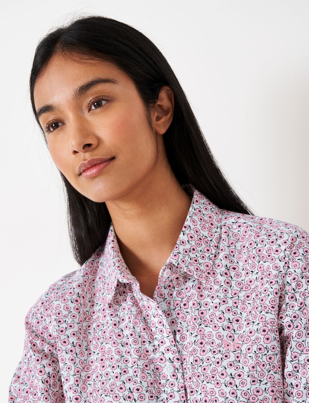 Pure Cotton Floral Collared Shirt image 5