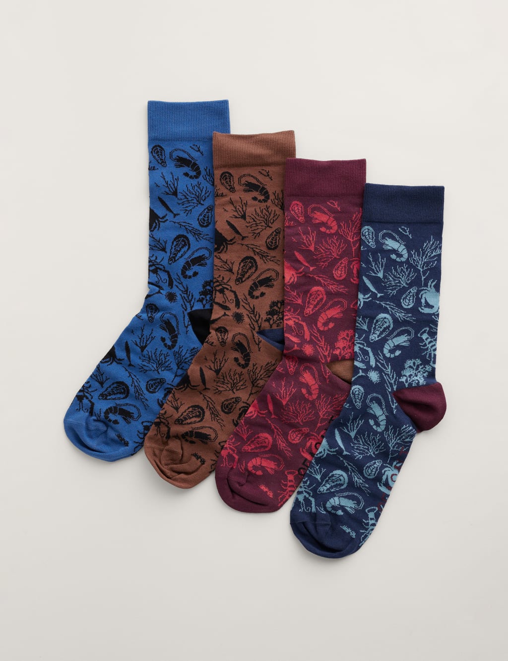 4pk Sea Life Cotton Rich Socks Gift Set image 1