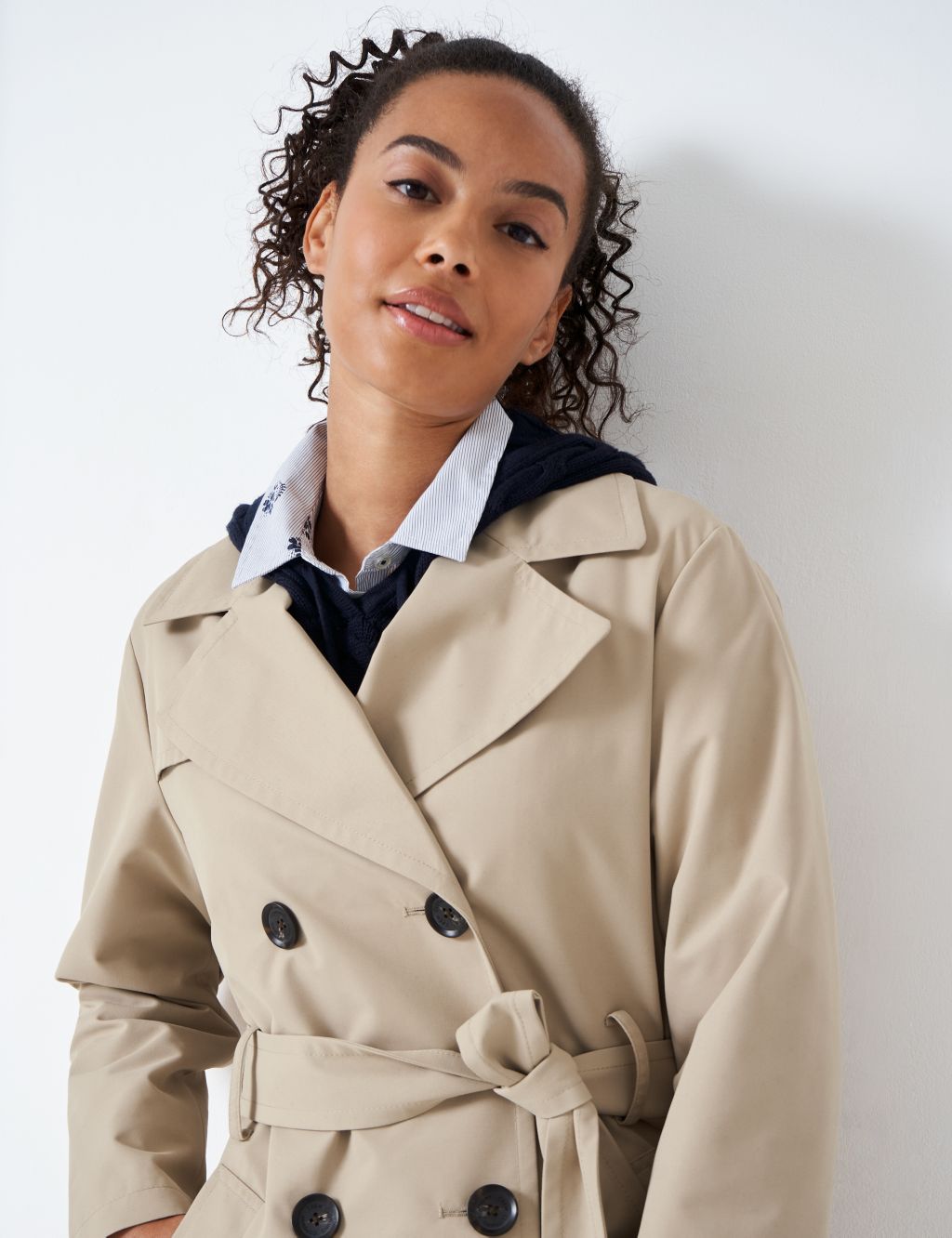 Belted Double Breasted Trench Coat image 5