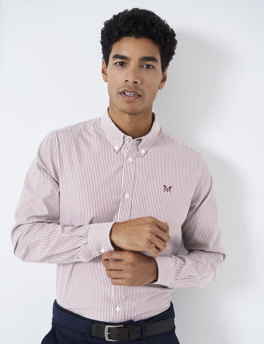 Slim Fit Pure Cotton Striped Oxford Shirt image 1