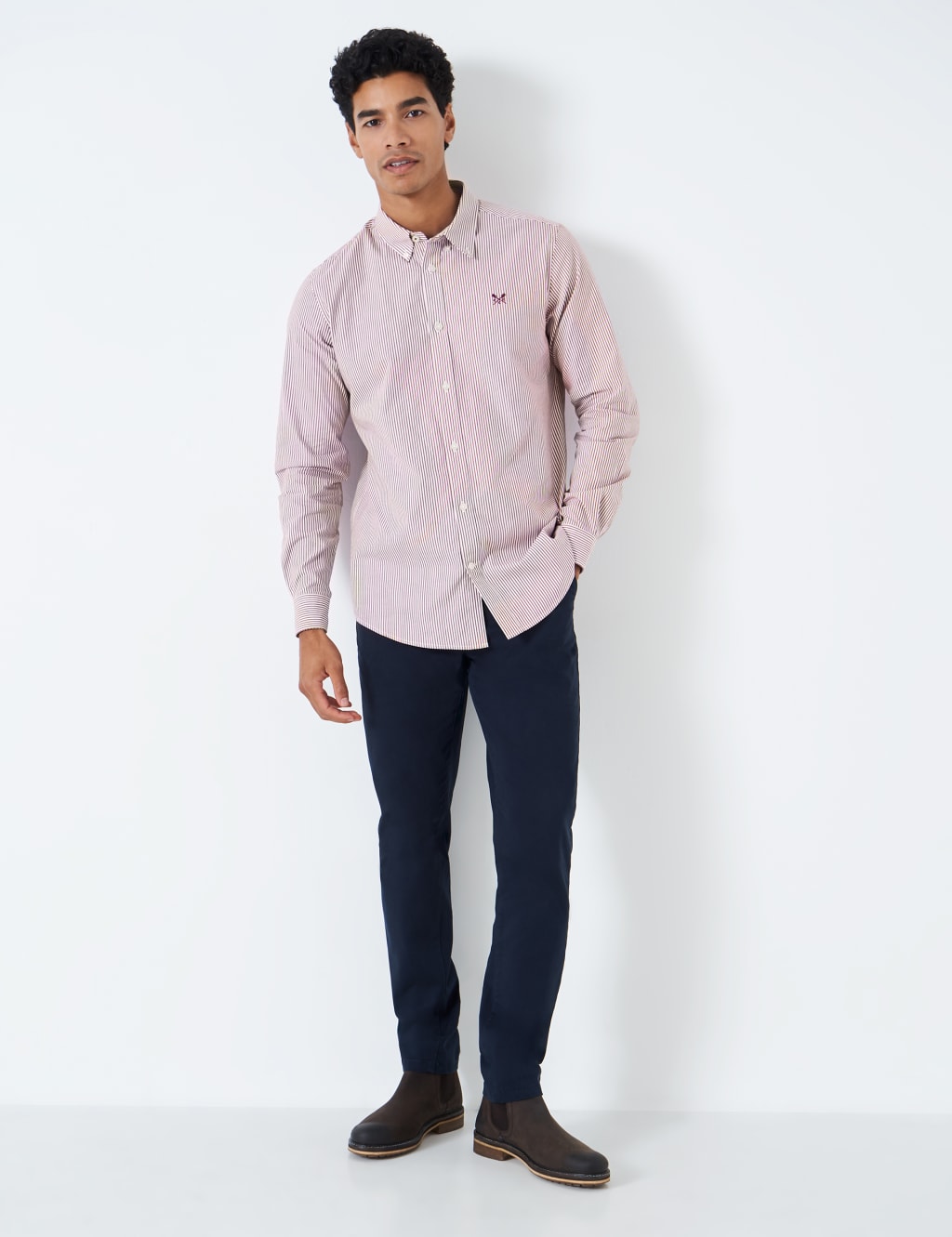 Slim Fit Pure Cotton Striped Oxford Shirt image 3