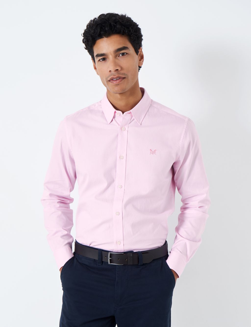 Slim Fit Pure Cotton Puppytooth Oxford Shirt