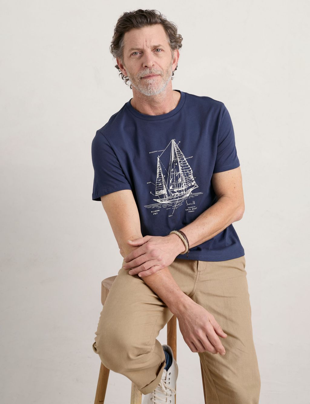 Organic Cotton Sailing Boat Graphic T-Shirt image 2