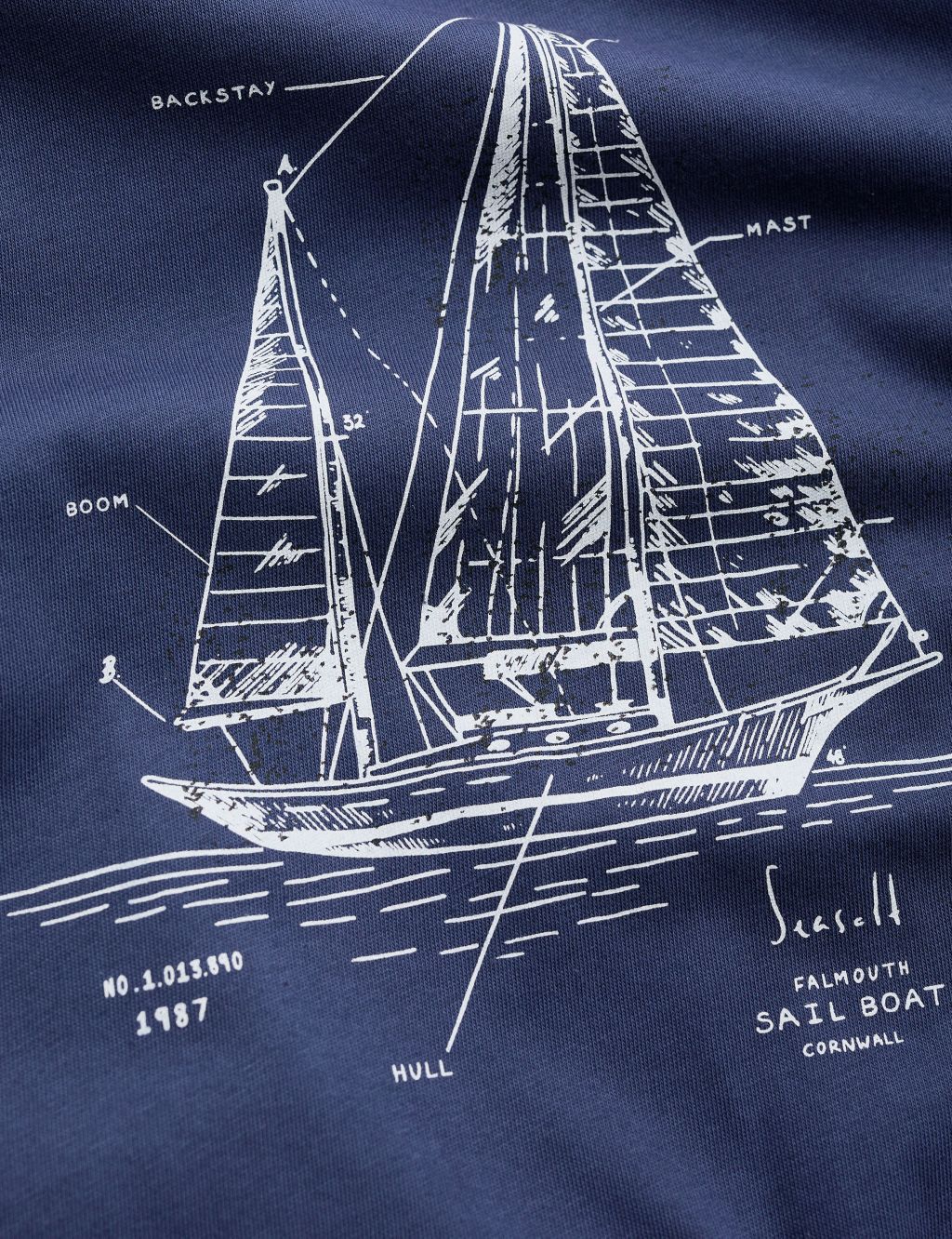 Organic Cotton Sailing Boat Graphic T-Shirt image 4