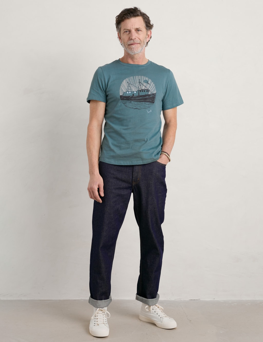 Organic Cotton Boat Graphic T-Shirt image 1
