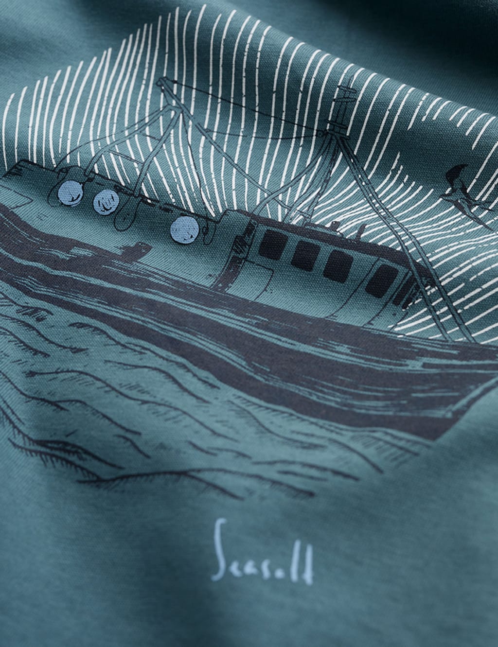 Organic Cotton Boat Graphic T-Shirt image 4