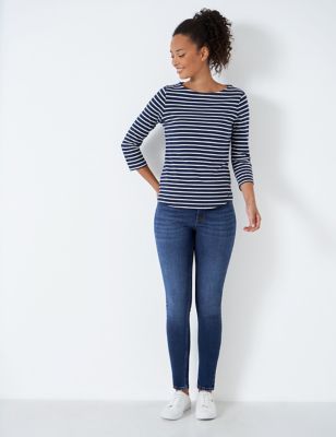 Crew Clothing Women's Mid Rise Skinny Jeans - 10 - Medium Blue, Medium Blue,Dark Blue