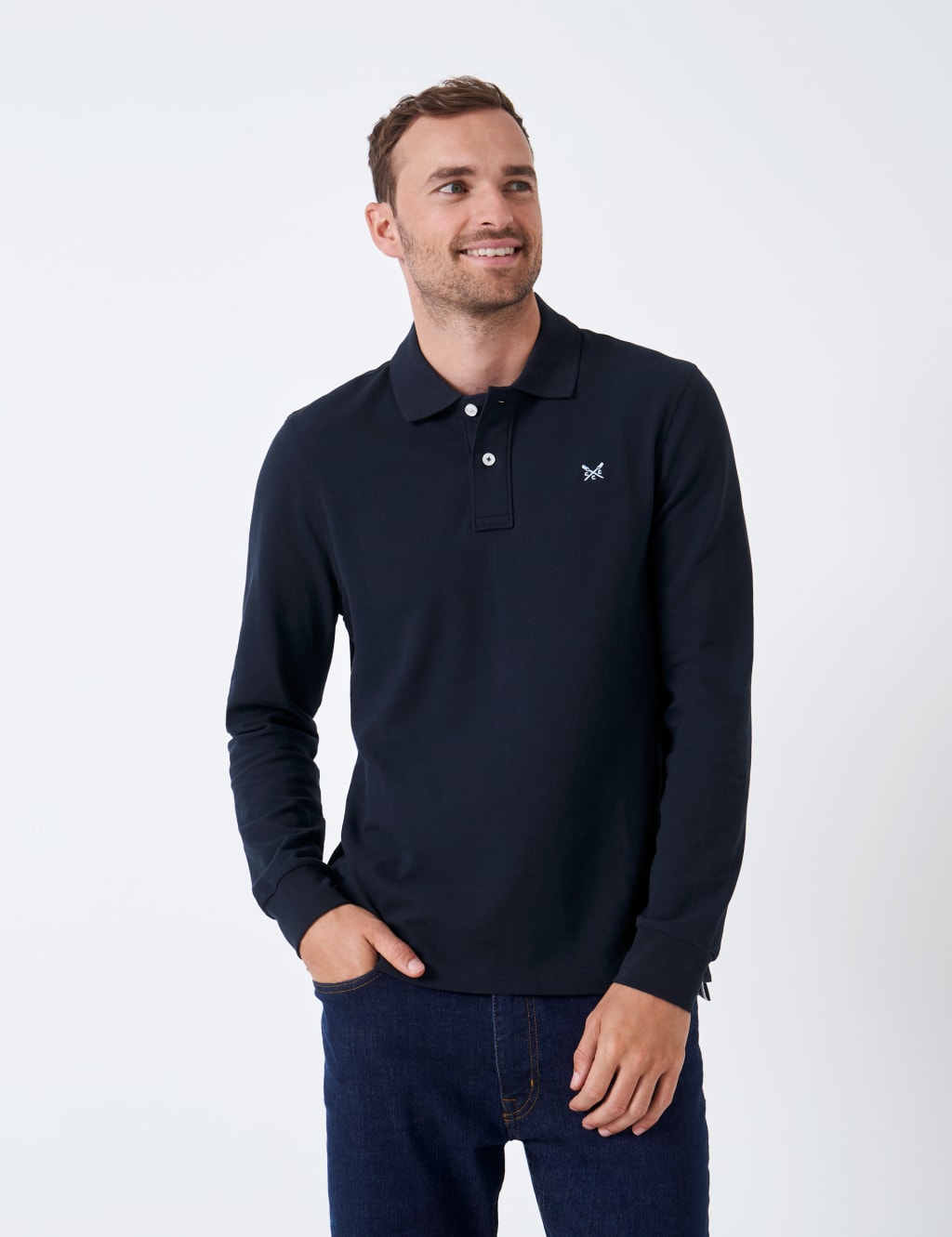 Pure Cotton Long Sleeve Polo Shirt image 1