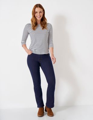 Crew Clothing Women's Mid Rise Bootcut Jeans - 10 - Indigo, Indigo