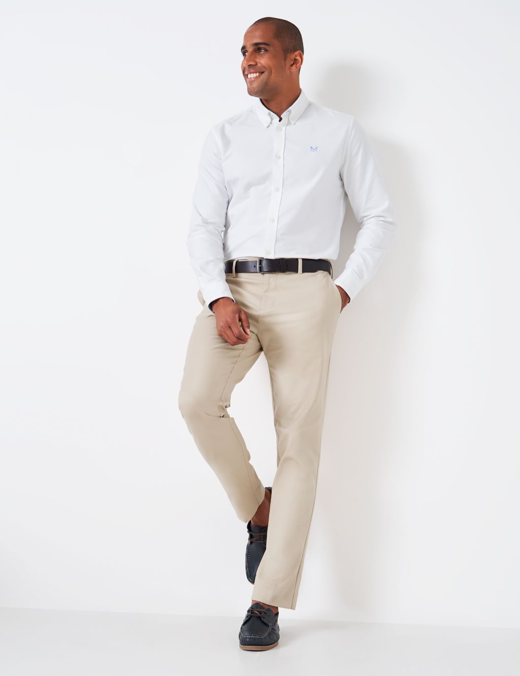 Tailored Fit Cotton Rich Stretch Trousers image 1