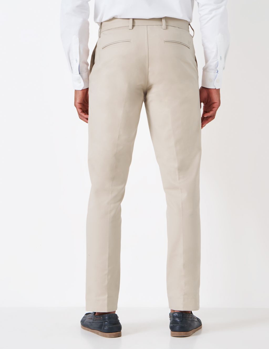 Tailored Fit Cotton Rich Stretch Trousers image 4