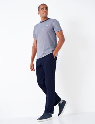 Crew Clothing Mens Slim Fit Cotton Rich Trousers - 34REG - Navy, Navy