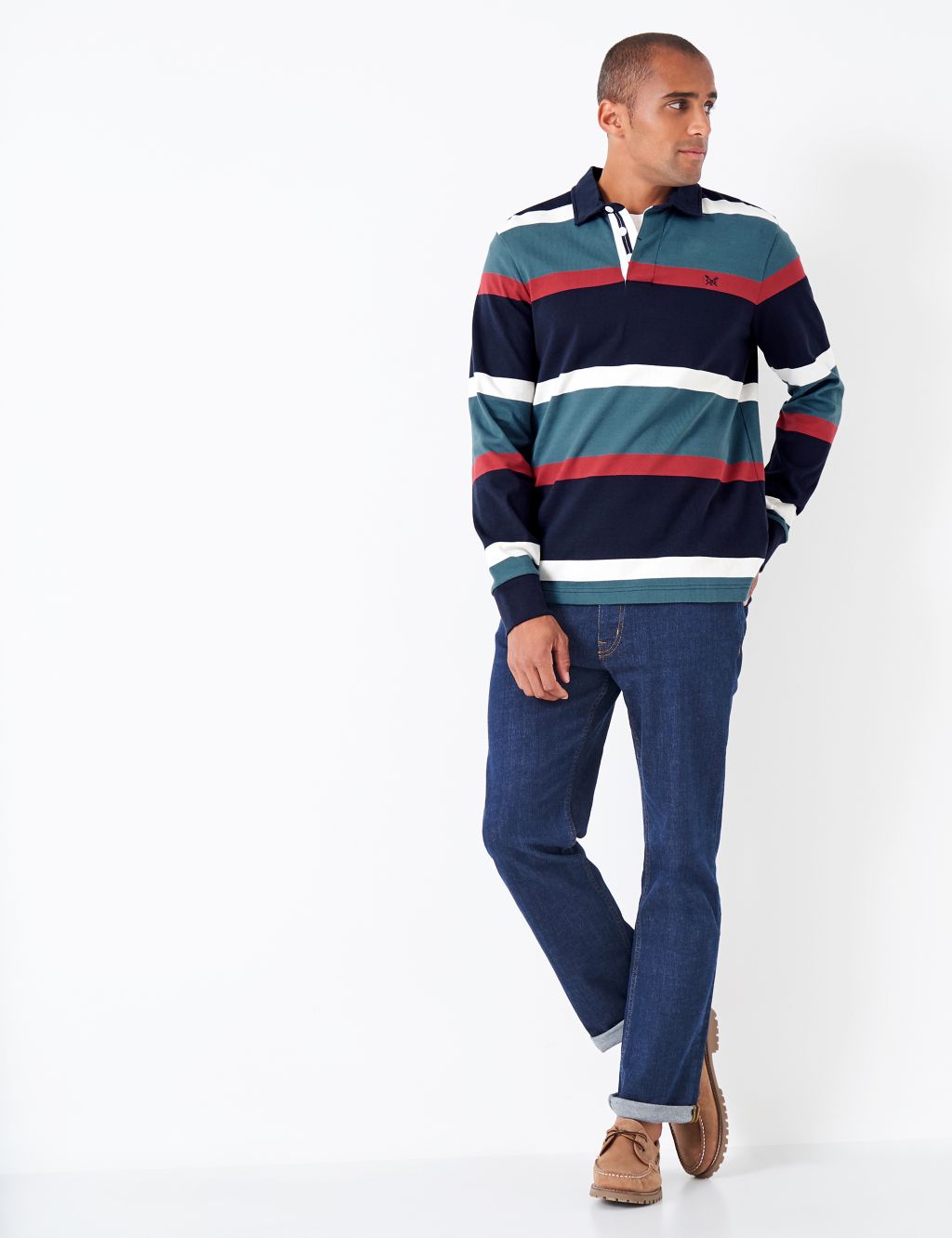 Pure Cotton Striped Long Sleeve Rugby Shirt image 3