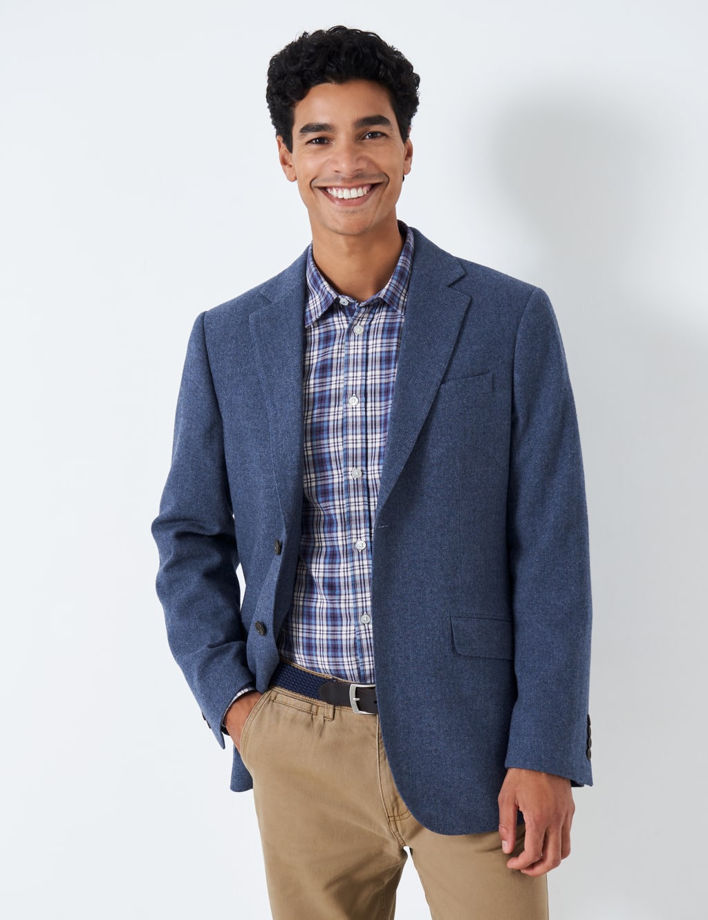 Wool Rich Herringbone Blazer image 1