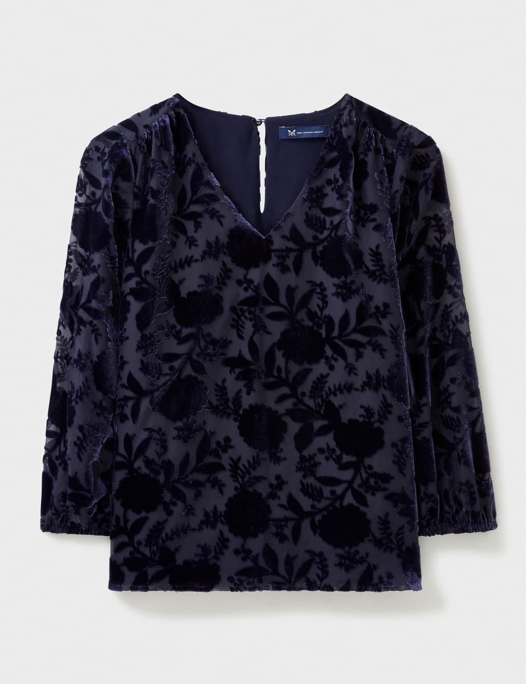 Velvet Textured V-Neck Blouse image 2