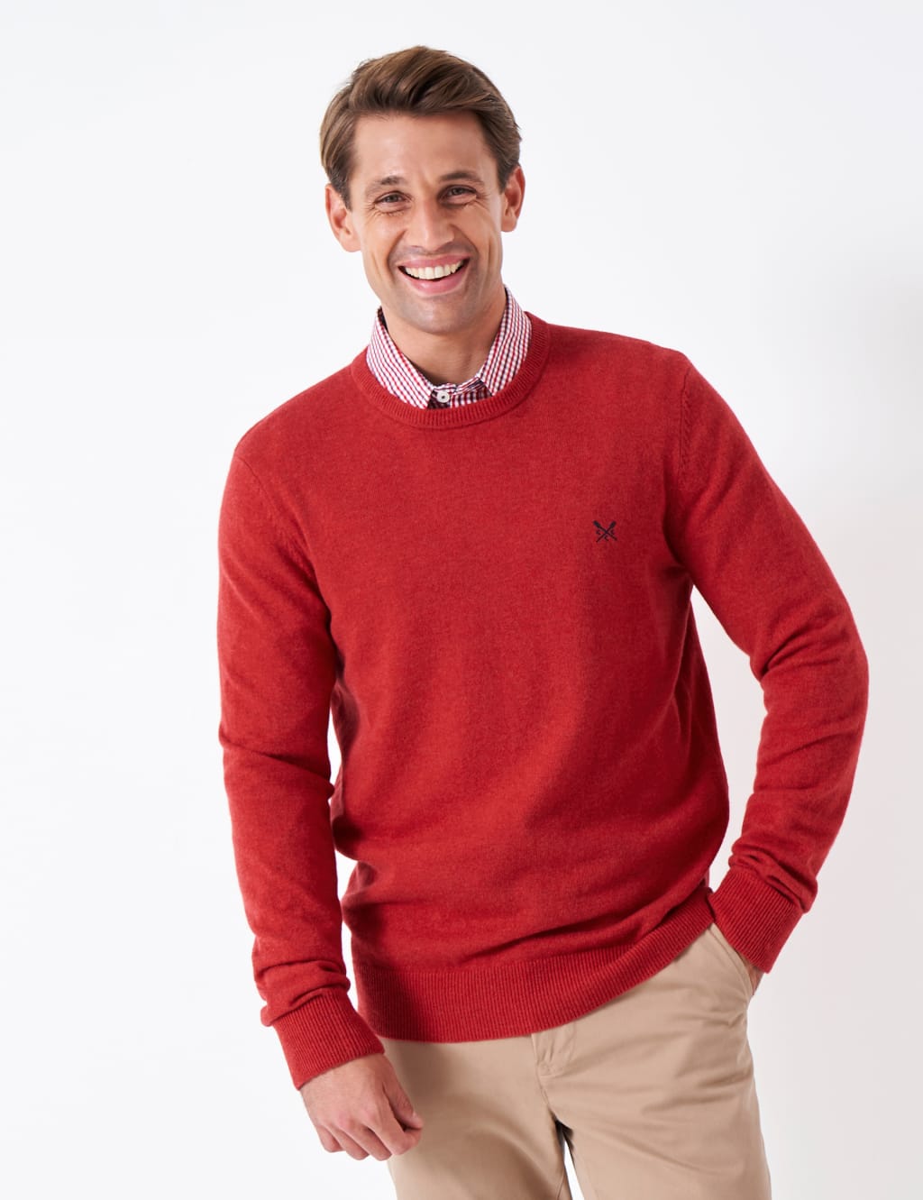 Wool Rich Crew Neck Jumper with Cashmere image 1