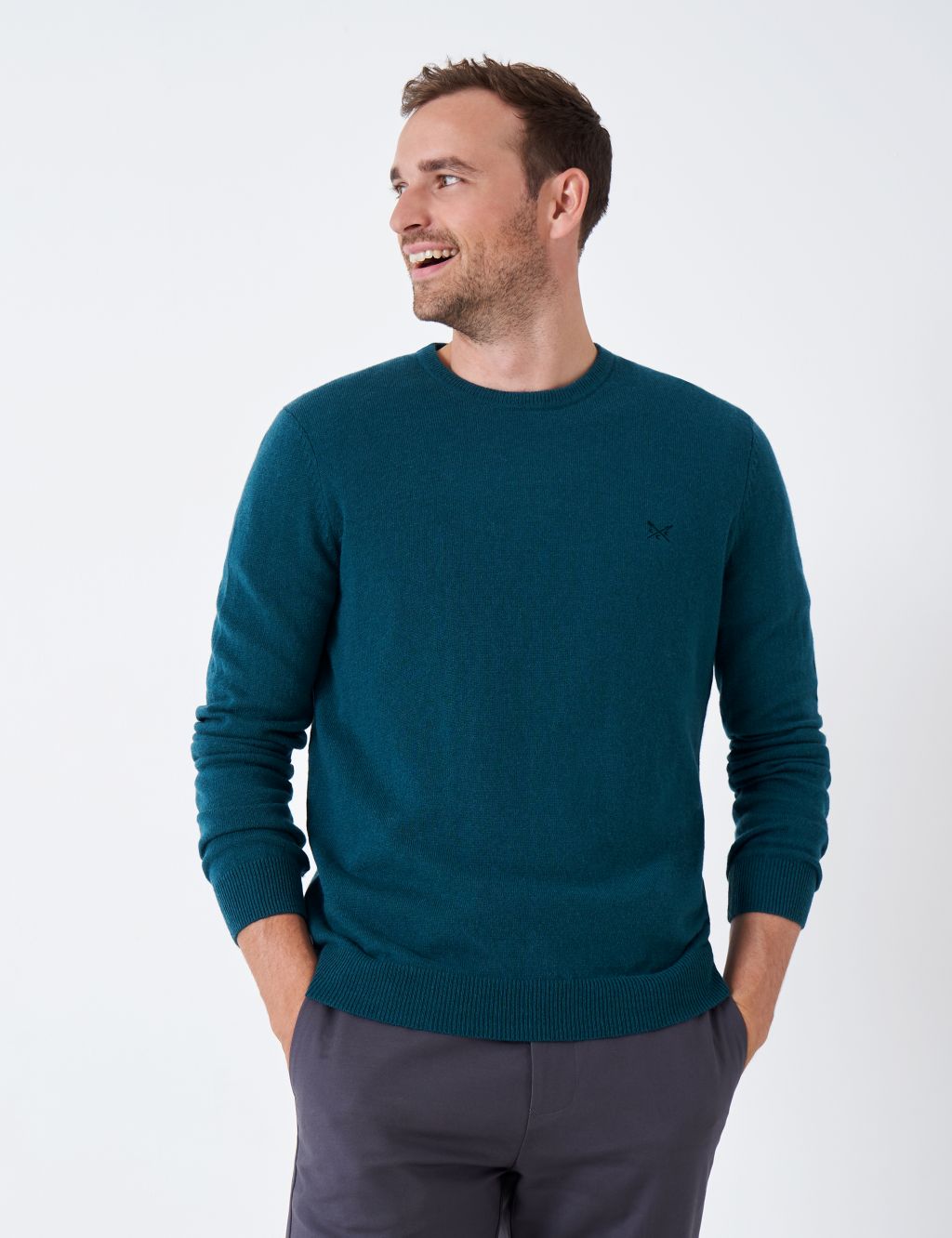Wool Rich Crew Neck Jumper with Cashmere image 1