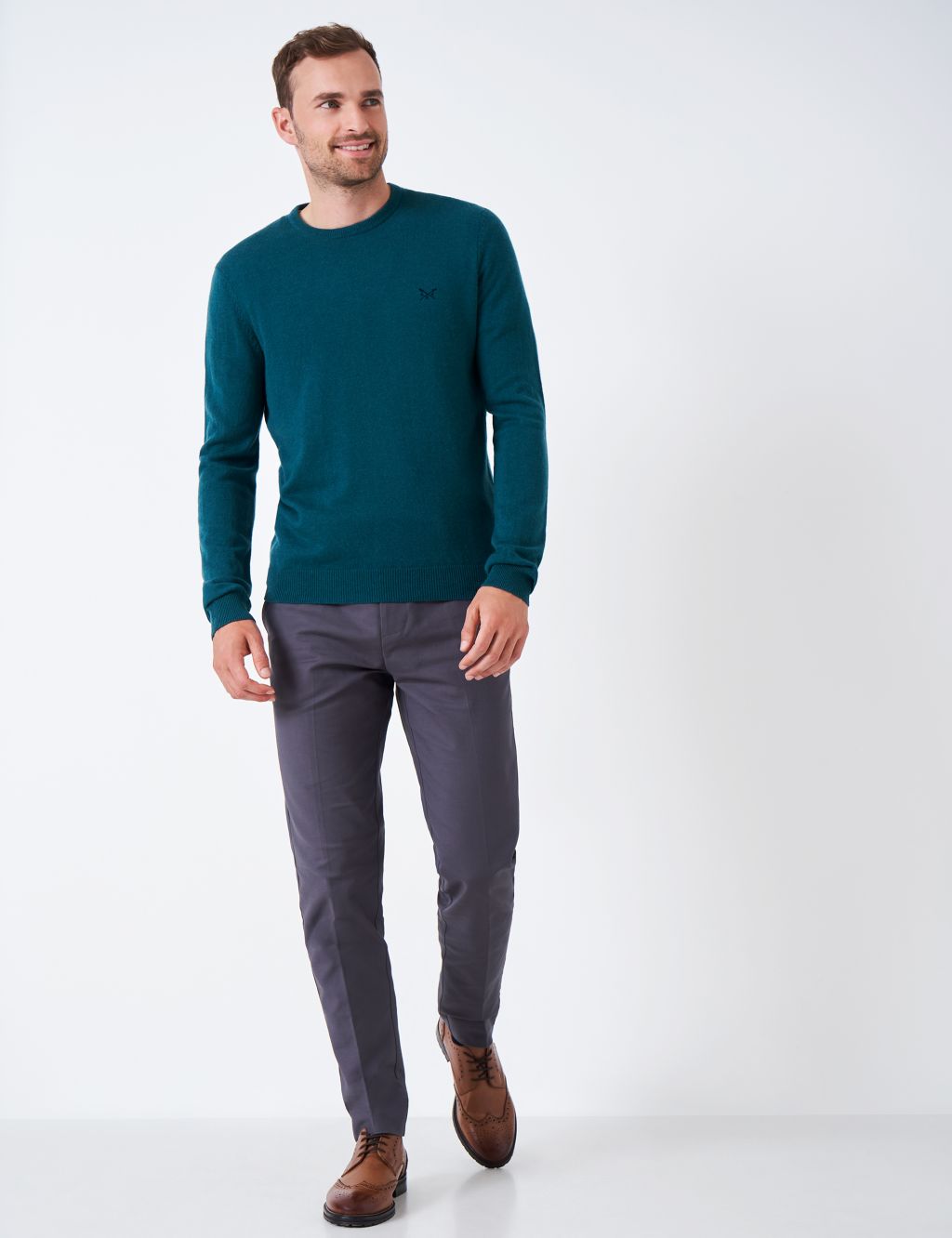 Wool Rich Crew Neck Jumper with Cashmere image 3