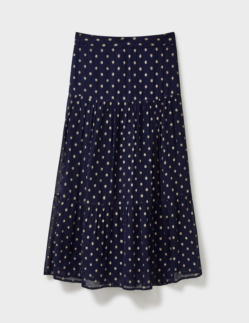 Metallic Polka Dot Midi Tiered Skirt image 2