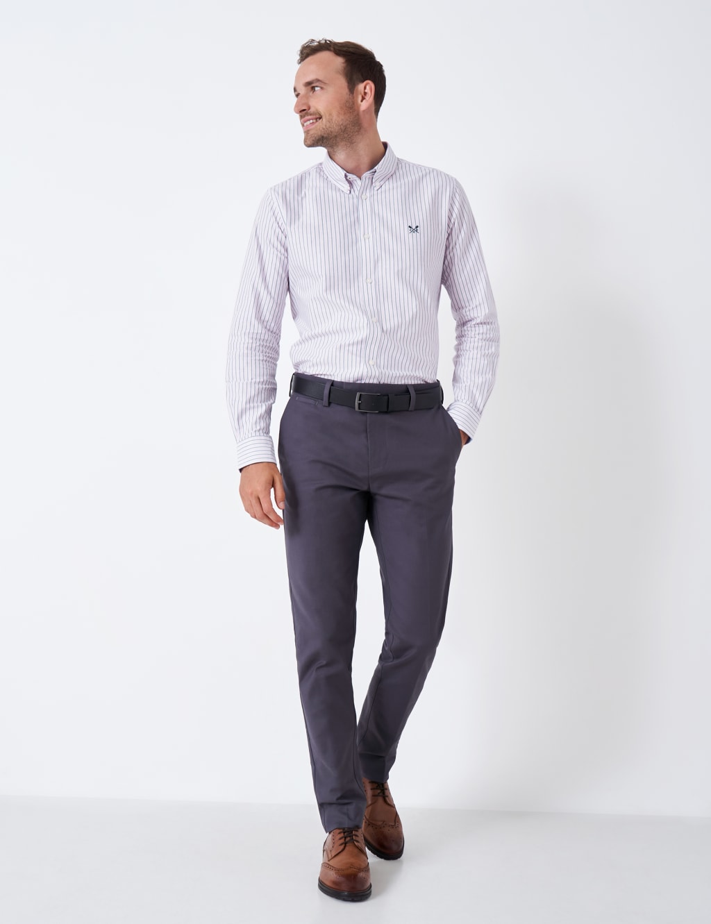 Pure Cotton Striped Oxford Shirt image 3