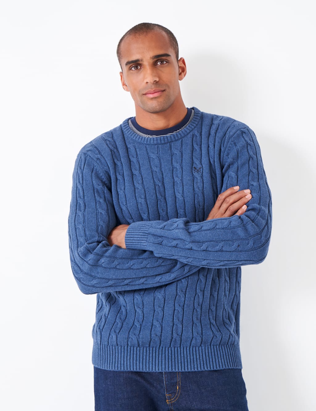 Organic Cotton Cable Crew Neck Jumper image 1