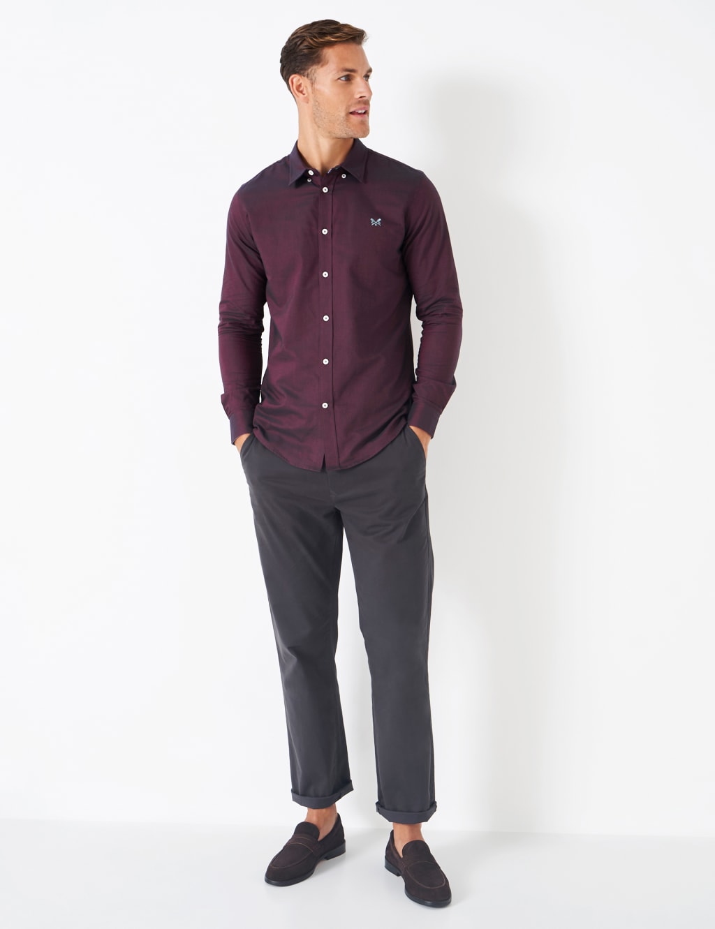 Slim Fit Pure Cotton Oxford Shirt image 3