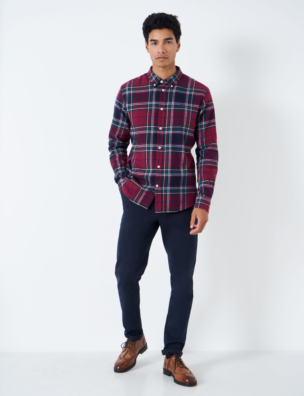 Brushed Cotton Check Flannel Shirt image 3