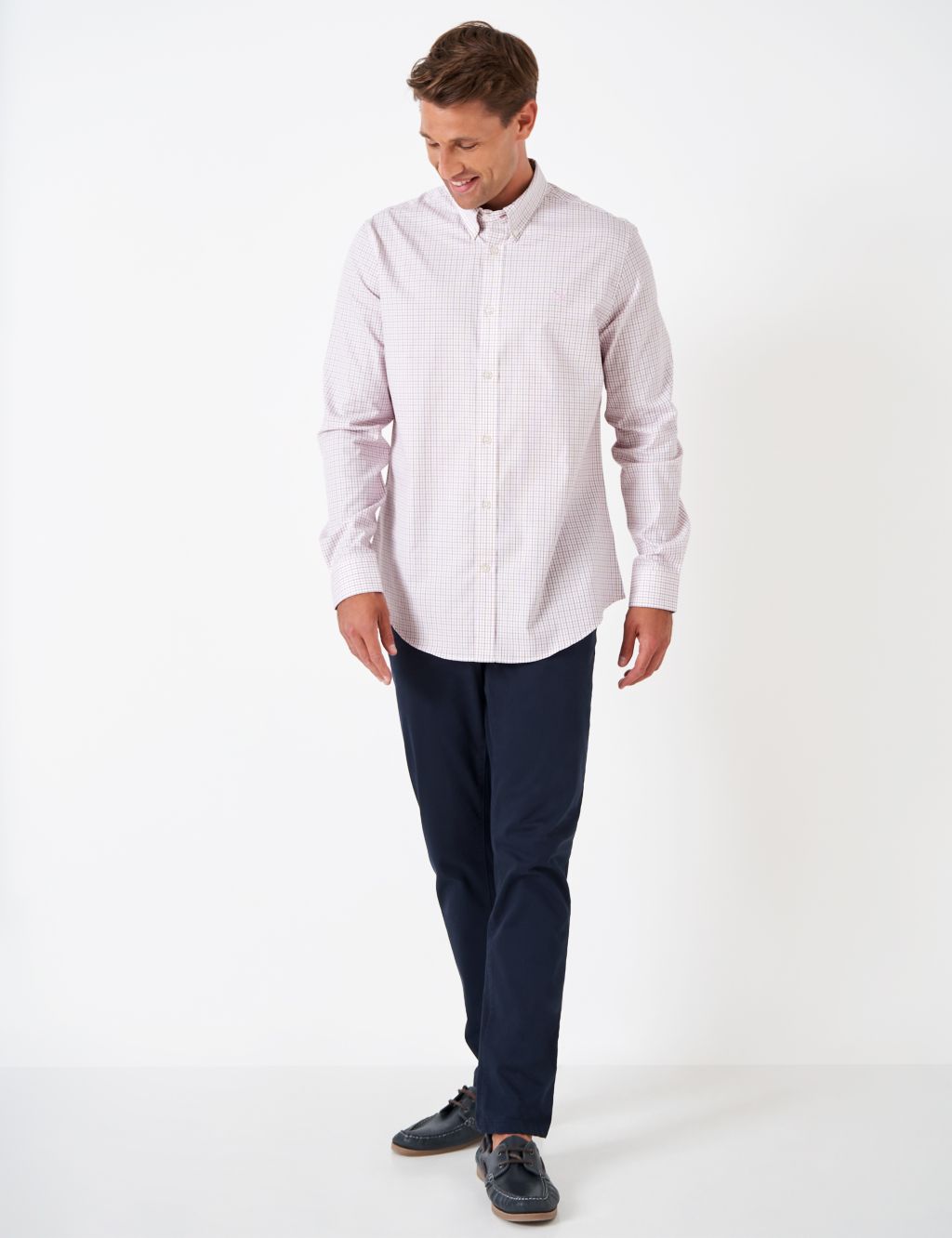 Slim Fit Pure Cotton Check Oxford Shirt image 3