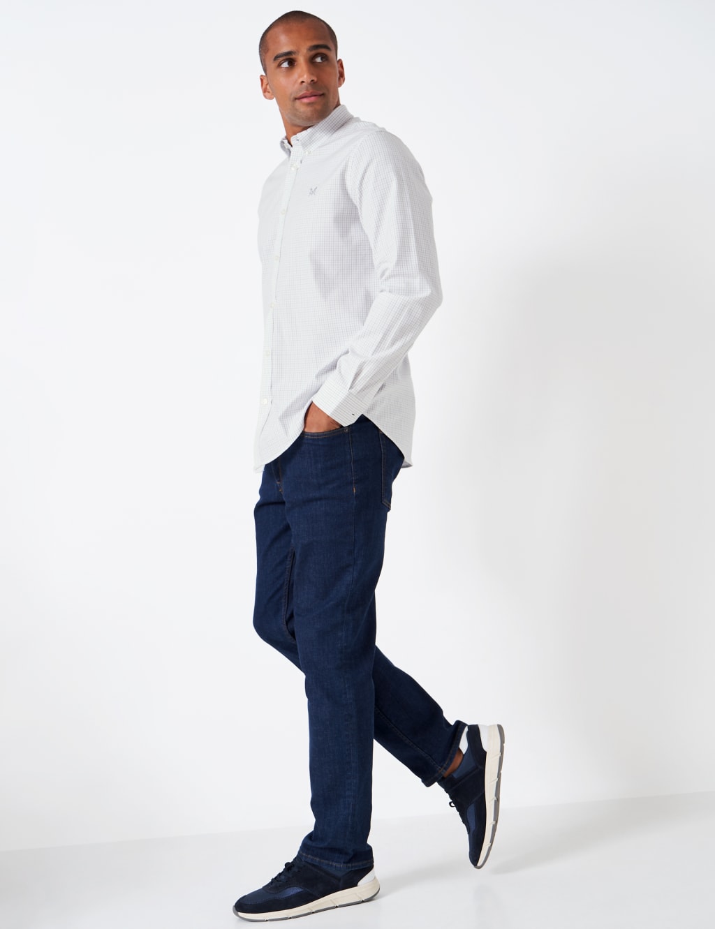 Slim Fit Pure Cotton Check Oxford Shirt image 5