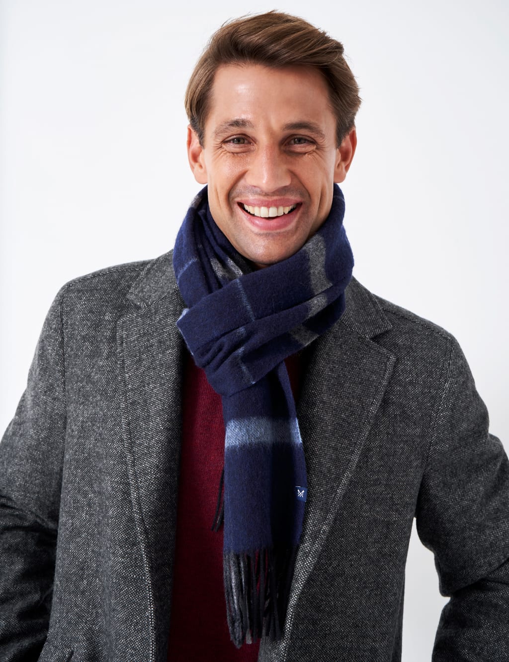 Pure Wool Checked Scarf image 1