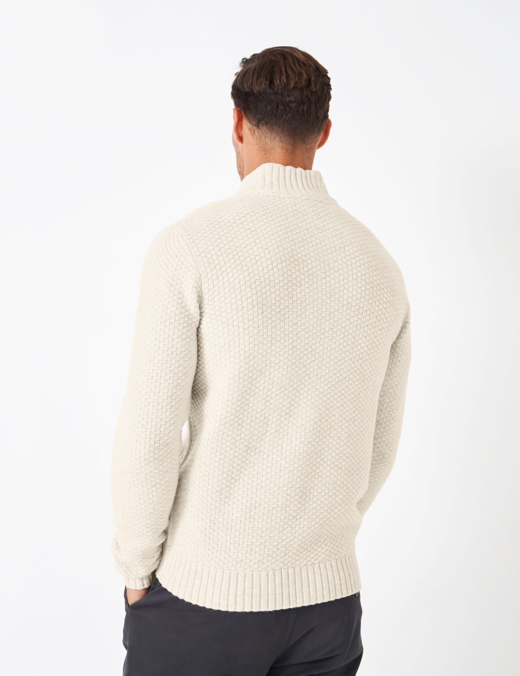 Wool Rich Cable High Neck Jumper image 4