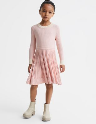 Reiss Girls Knitted Dress (4-14 Yrs) - 8-9 Y - Pink, Pink