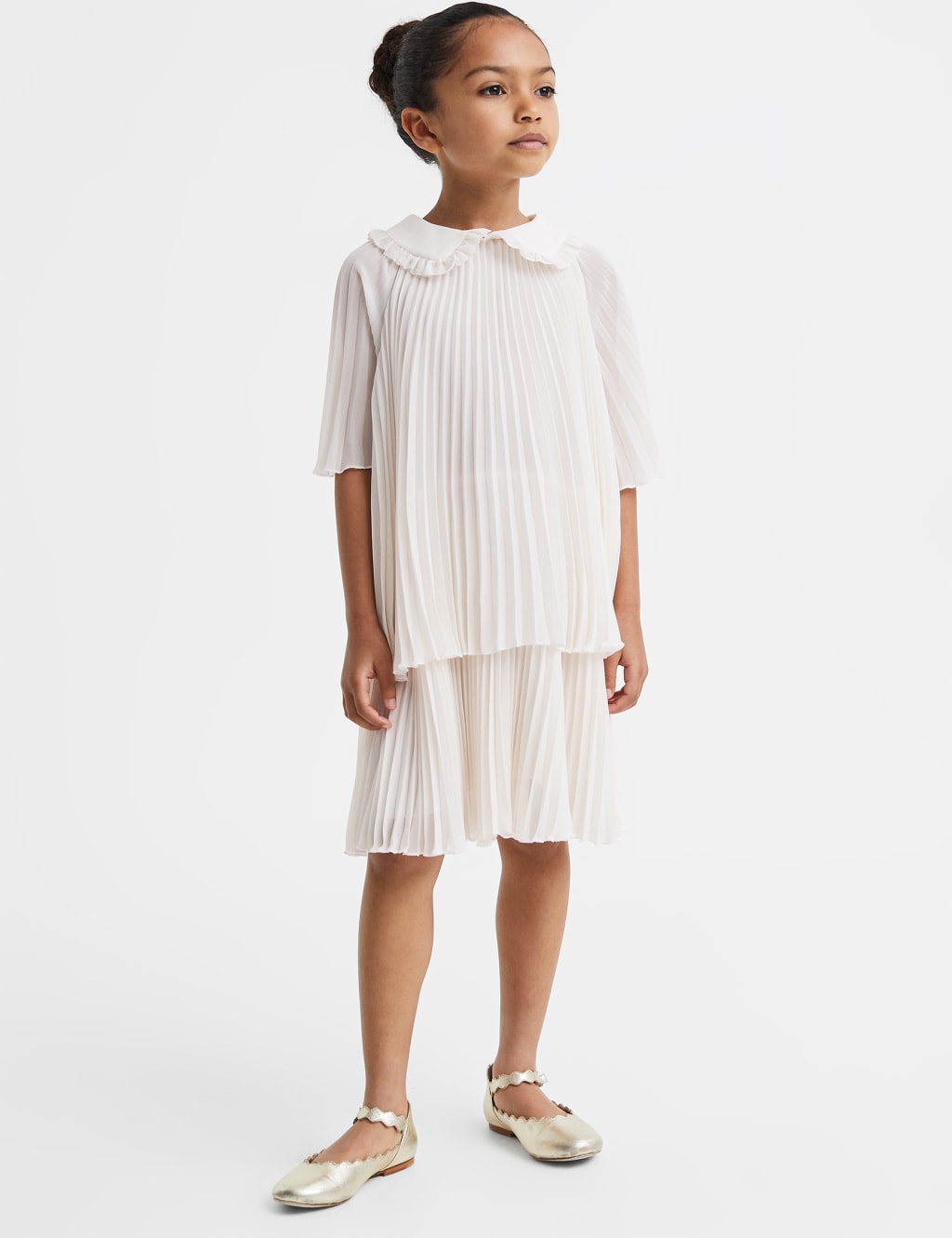 Girls white dress top cheap