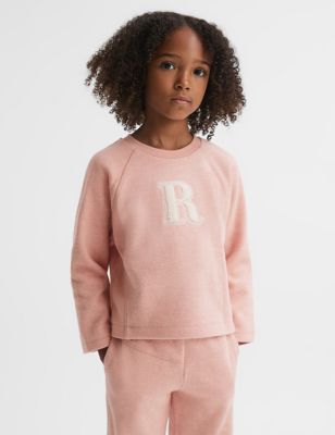 Reiss Girl's Cotton Rich Appliqu Sweatshirt (4-14 Yrs) - 5-6 Y - Orange, Orange