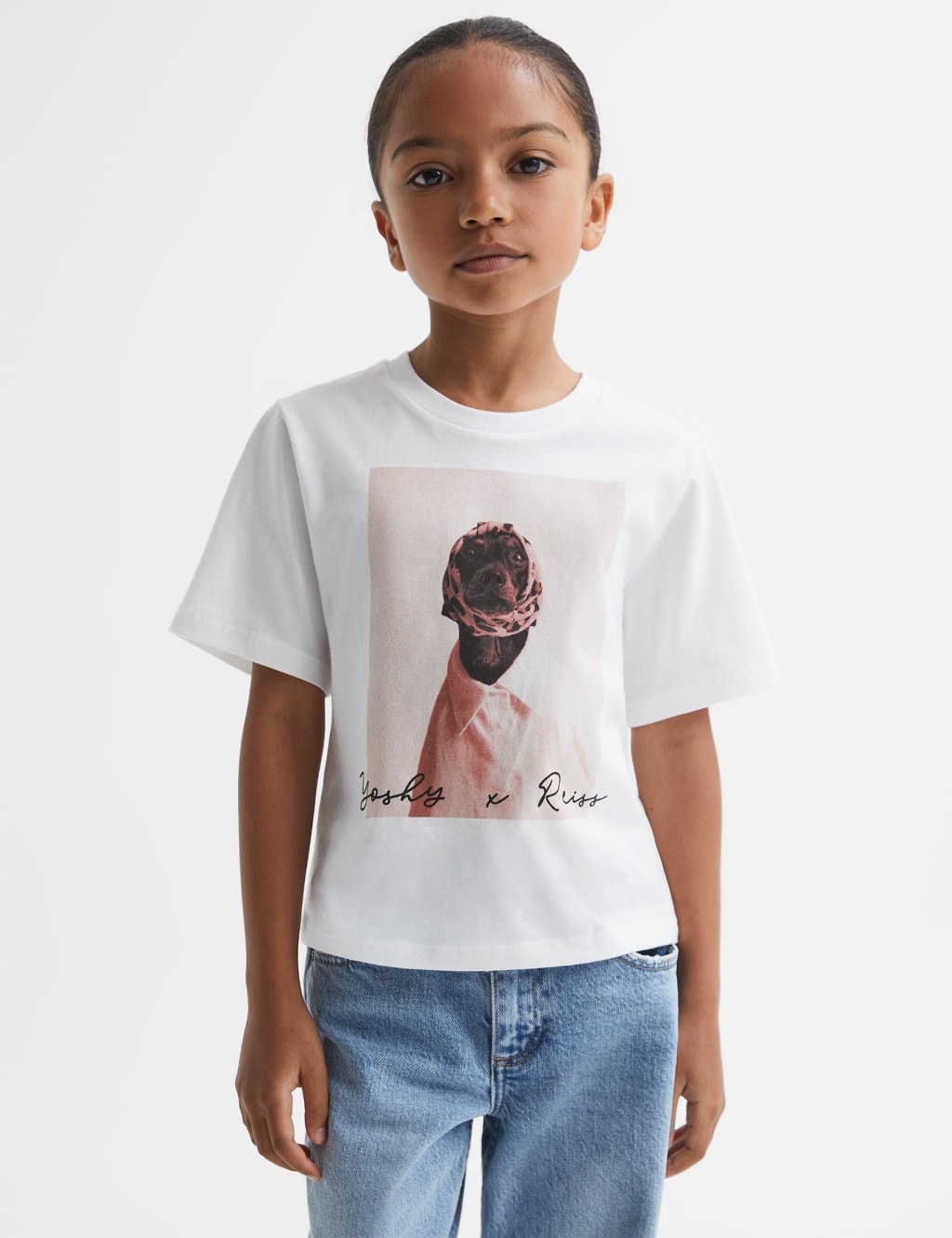 Girls white t shirt clearance