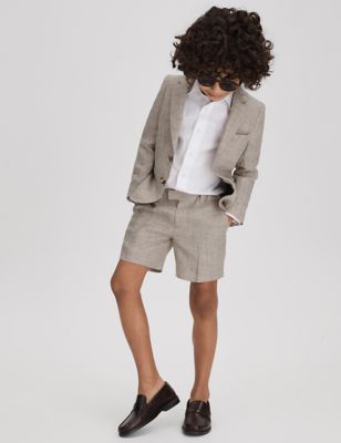 Reiss Boys Pure Linen Blazer (3-13 Yrs) - 8-9 Y - Natural, Natural