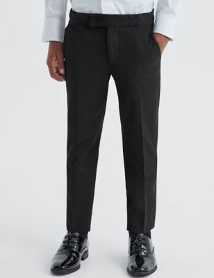 Reiss Boys Slim Wool Blend Suit Trousers (3-14 Yrs) - 11-12 - Black, Black