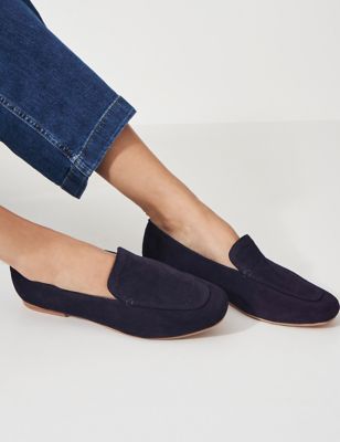 Crew Clothing Women's Suede Slip On Loafers - 39 - Navy, Navy