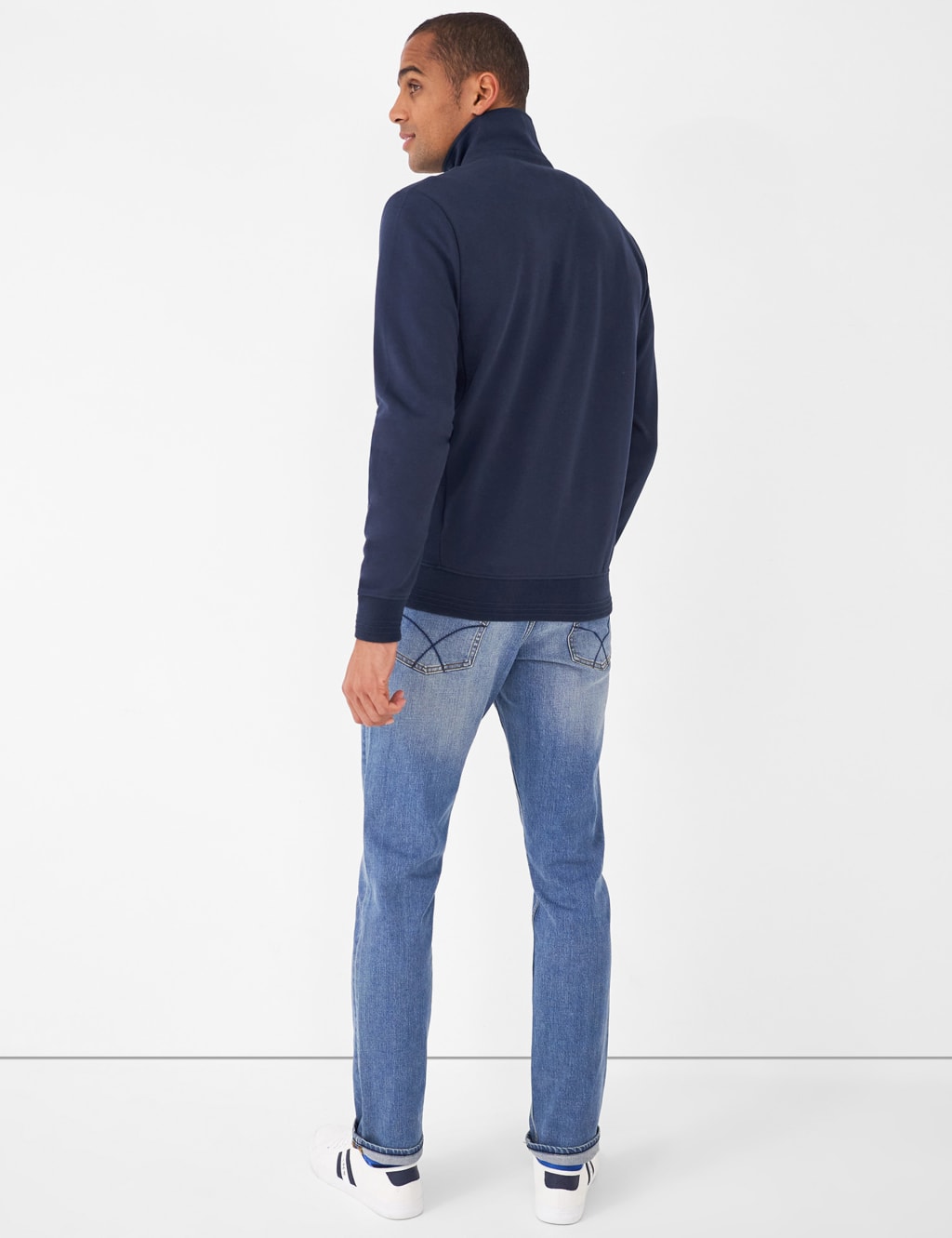Funnel Neck Zip Up Sweatshirt image 3