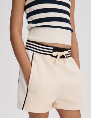 Reiss Girl's Side Stripe Shorts (4-14 Yrs) - 11-12 - White, White