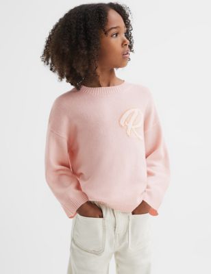 Reiss Girl's Wool Blend Knitted Jumper (4-14 Yrs) - 9-10Y - Pink, Pink