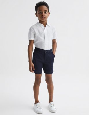 Reiss Boy's Pure Linen Shirt (3-14 Yrs) - 6-7 Y - White, White
