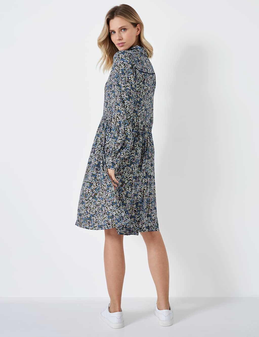 Floral Knee Length Shirt Dress image 2