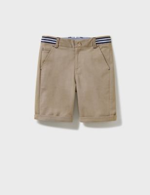 Crew Clothing Boy's Cotton Rich Chino Shorts (3-9 Yrs) - 5-6 Y - Beige, Beige