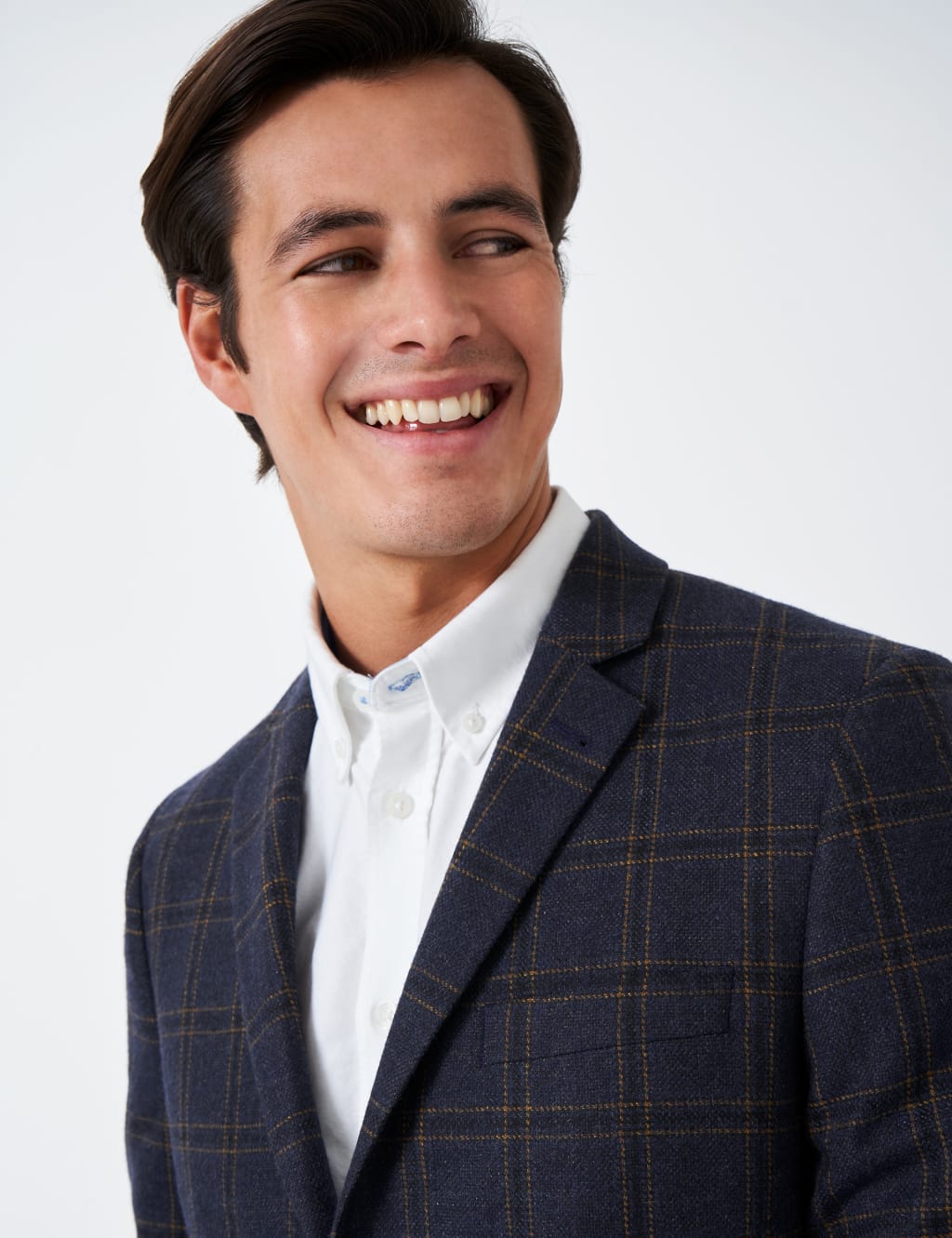 Wool Blend Check Blazer image 6